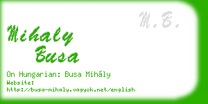 mihaly busa business card