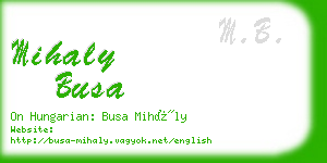 mihaly busa business card